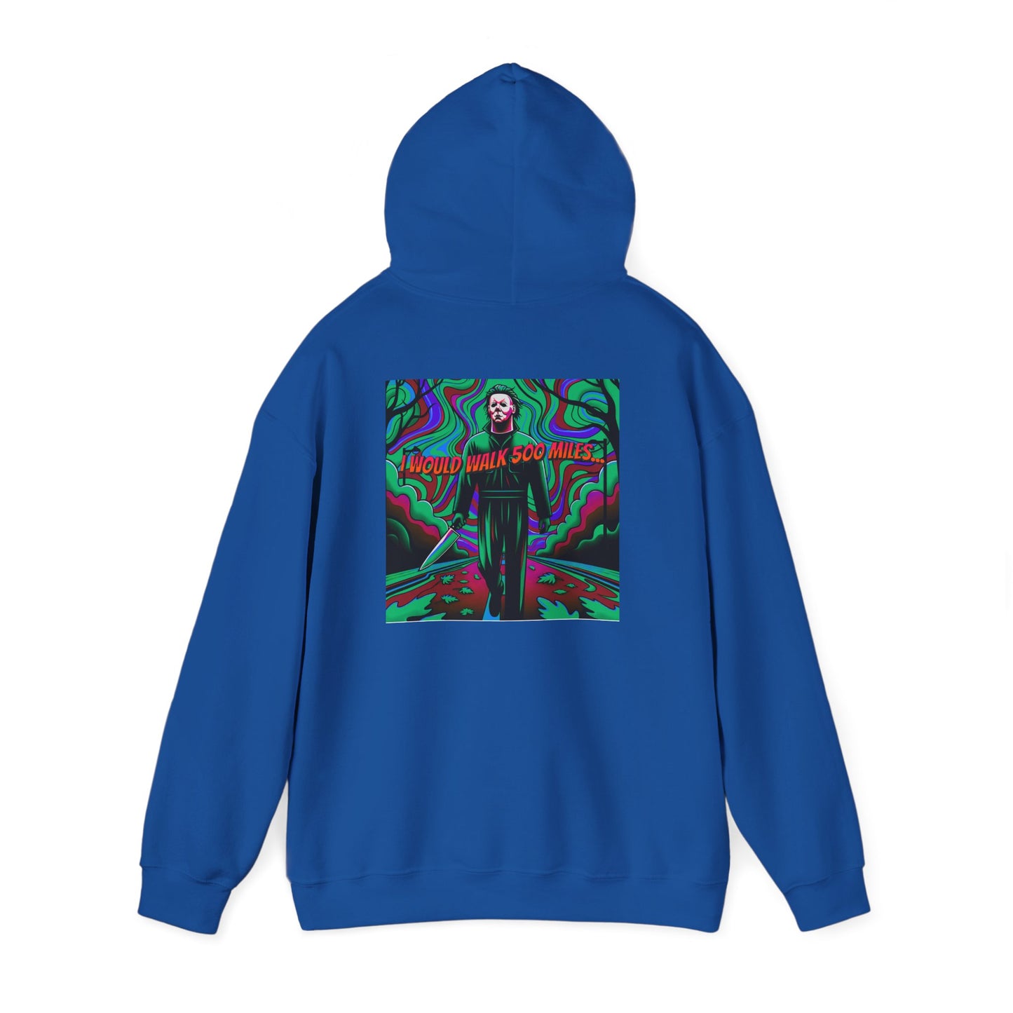 Psychedelic Road Trip Michael Hoodie – "Would Walk 500 Miles" Graphic Pullover