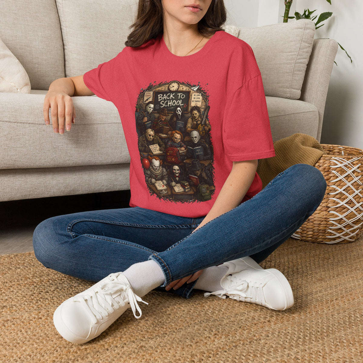 "Back to School" Horror Movie Character Class Portrait - T Shirt