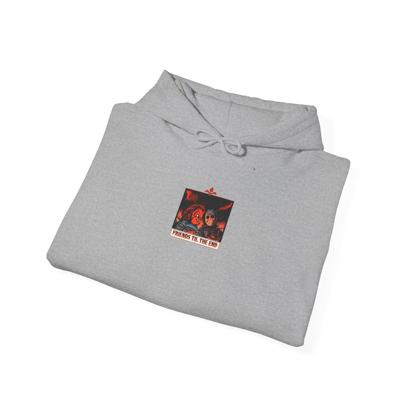 Hoodie - Friends Til The End Horror Movie Icon Friends Graphic Hoodie