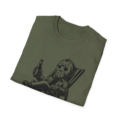 Jason Relaxing Graphic Tee — Funny Horror Movie T-Shirt