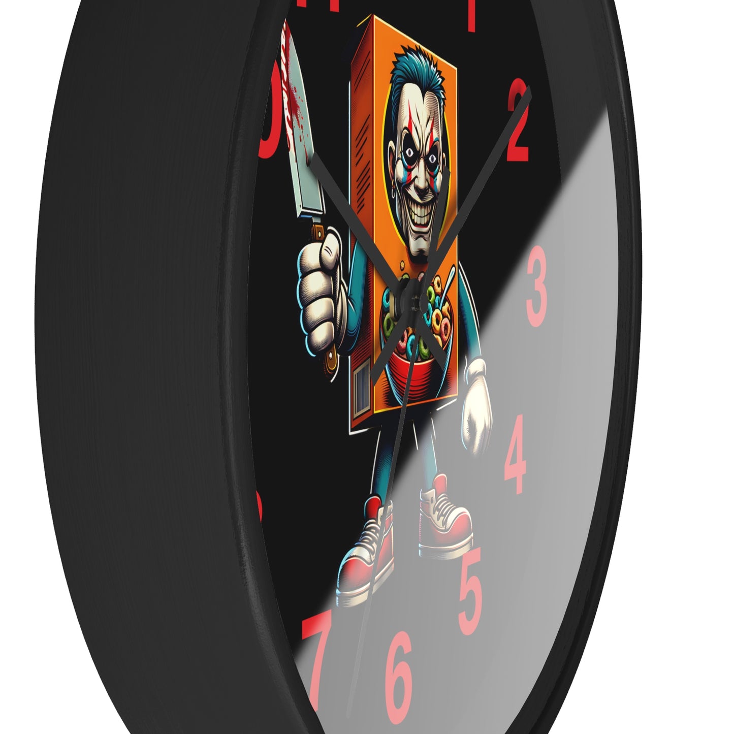 Funny Horror Wall Clock - Cereal Killer, Outside the Box Design