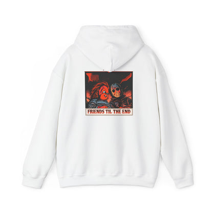 Hoodie - Friends Til The End Horror Movie Icon Friends Graphic Hoodie