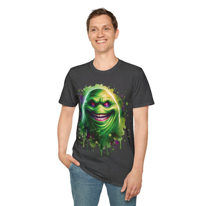 Slimey Ghost Spector Horror Fun Unisex Soft style T Shirt Men Women