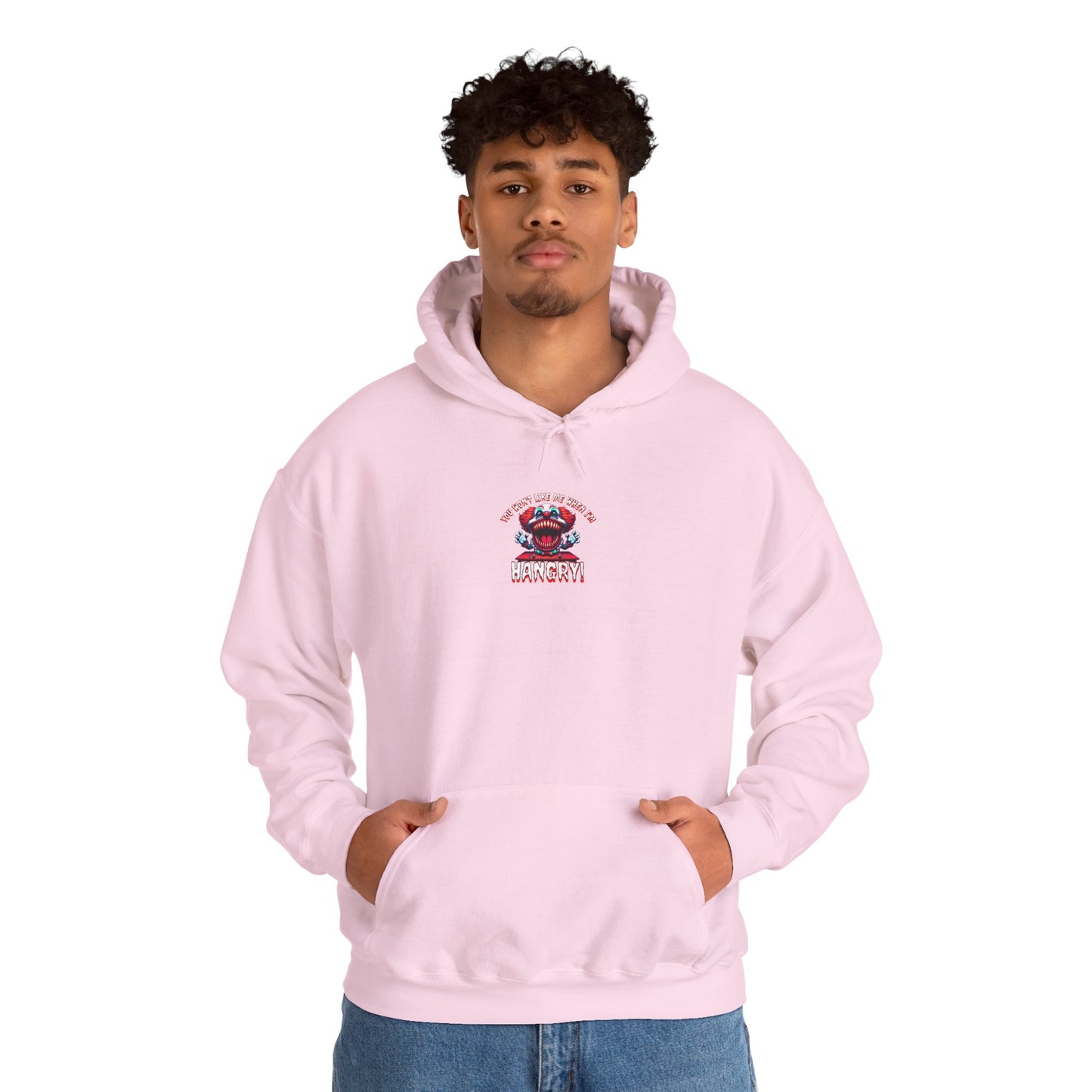 You Won't Like Me When I am Hangry Hoodie - Evil Clown Design