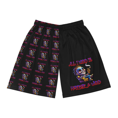 Basketball Shorts - Horror & Weed Fun Design