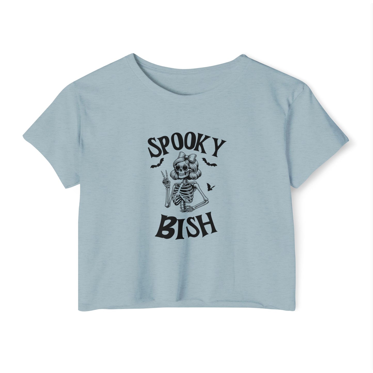 Spooky BISH Women's Festival Crop Top - Halloween Graphic Tee