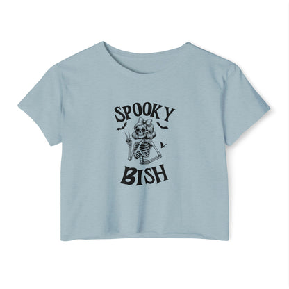 Spooky BISH Women's Festival Crop Top - Halloween Graphic Tee