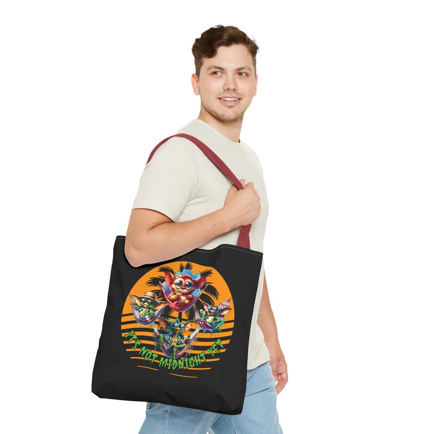 Summerween It's Not Midnight Yet Shoulder Tote Bag (AOP) 3 Sizes