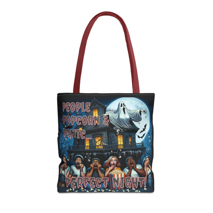 People Popcorn & Panic Perfect Night Shoulder Tote Bag (AOP)