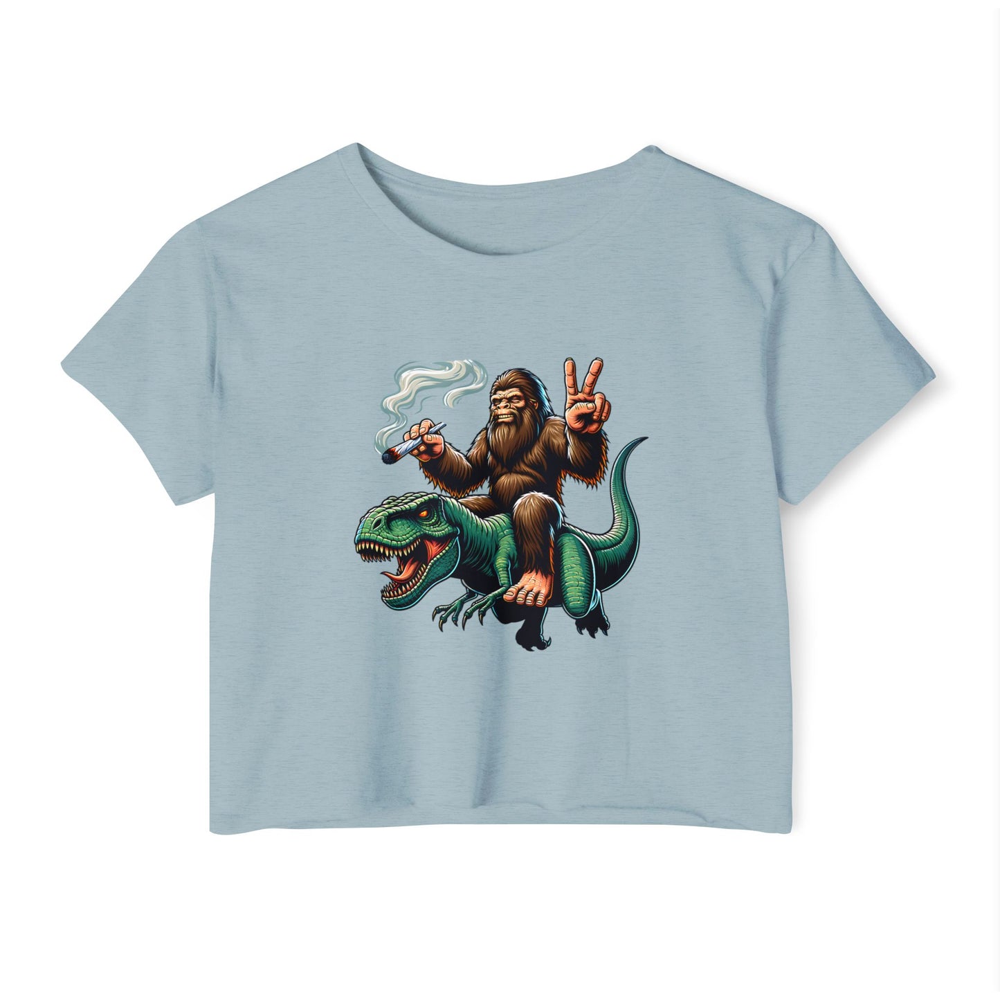 Bigfoot & T Rex Best Friends Women's Crop Top