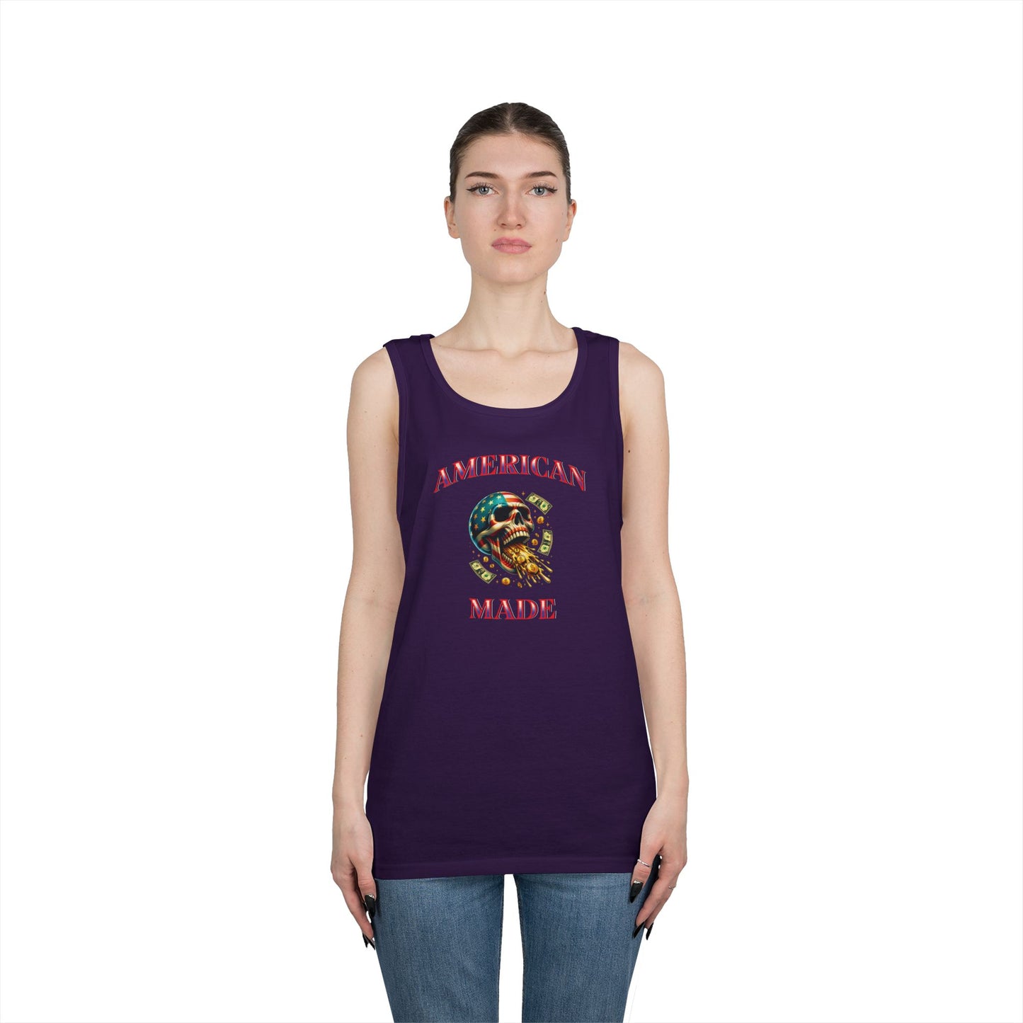 Tank Top - American Made Skull Money Design