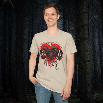 Dog Lover Hounds Of Hell Bloody heart Horror Fun Unisex Softstyle T-Shirt Animal Dark Humor Shirt