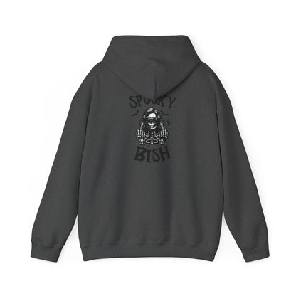 Spooky Bish Hoodie — Skeleton Finger and Sunglasses Design
