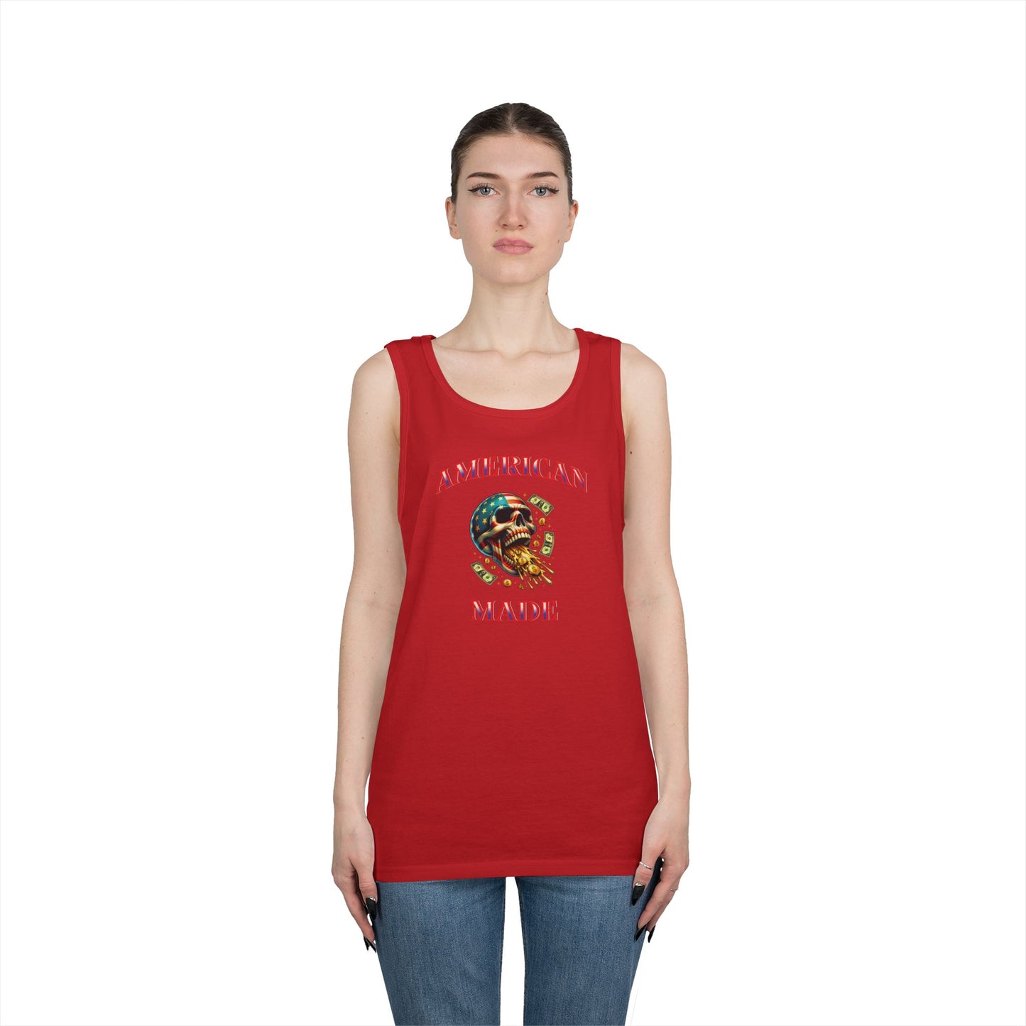 Tank Top - American Made Skull Money Design