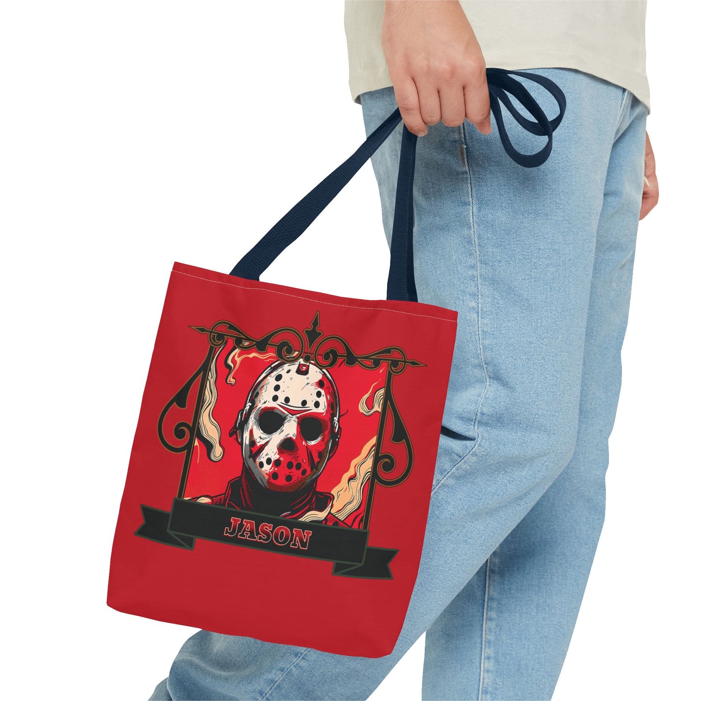 Vintage Jason Hockey Mask Tote Bag
