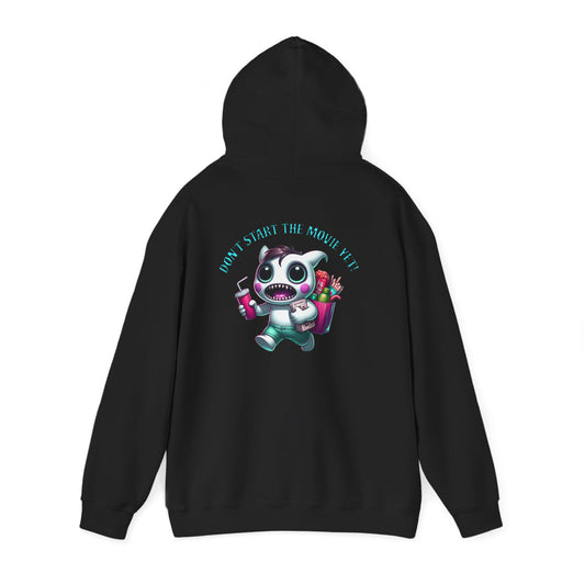 Don't Start The Movie Hoodie — Cute Monster Snacks Design