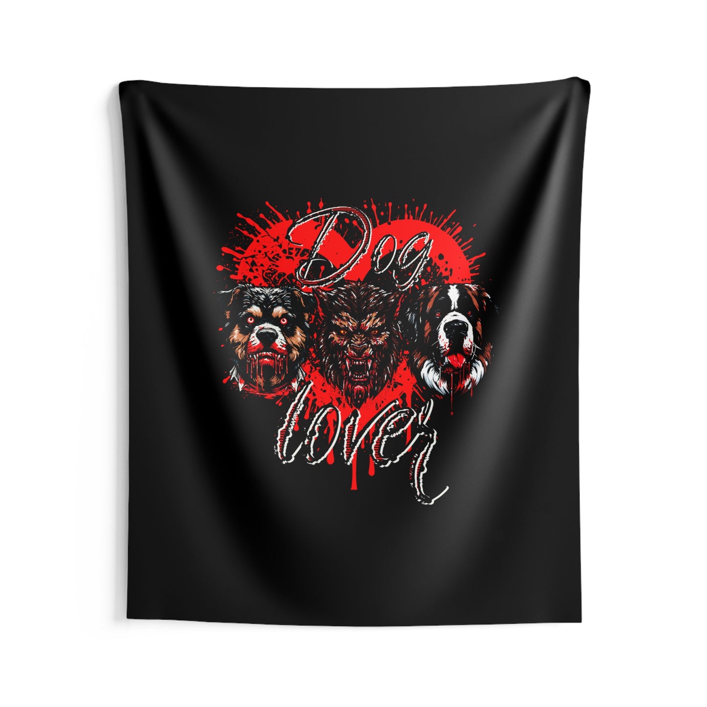 Dog Lover Art Bloody Hounds Of Hell Werewolf Indoor Wall Hanging Horror Tapestry