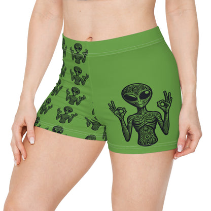 Alien Meditating Women's Shorts - Peaceful Summer Vibe