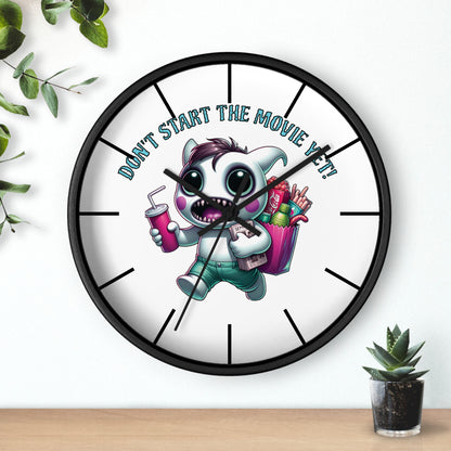 Summerween Don't Start The Movie Cute Monster Wall Clock