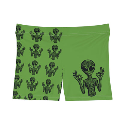 Alien Meditating Women's Shorts - Peaceful Summer Vibe