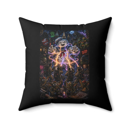 80's Horror Retro Halloween Throw Pillow Decorative Cushion