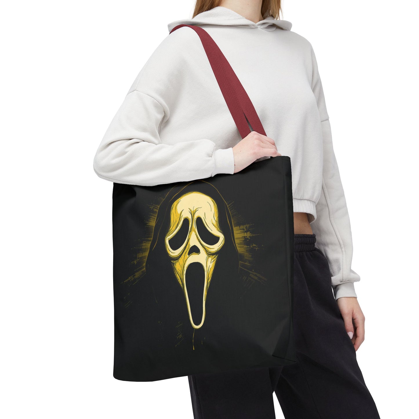 Spooky Scream Tote Bag — Ghost Face Design