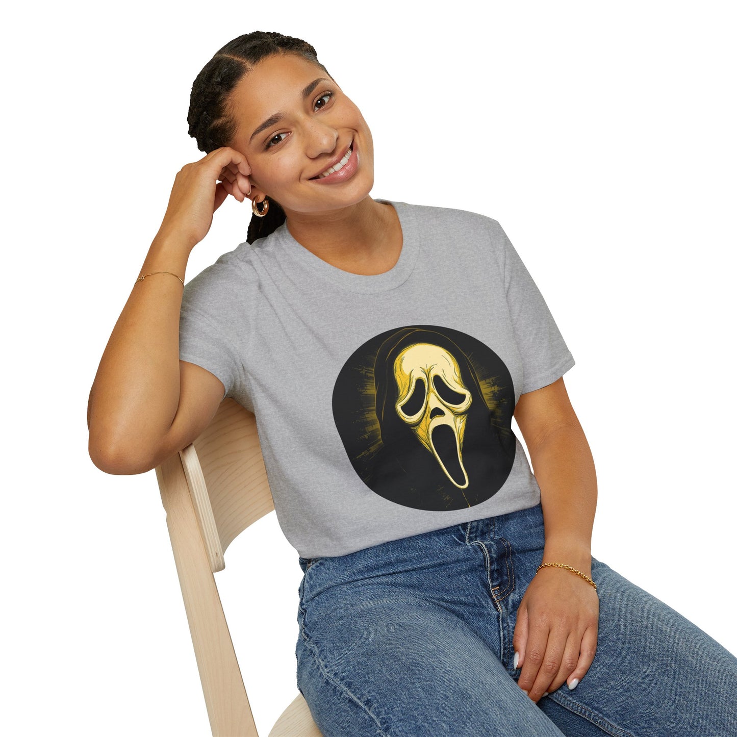 Scream Mask Graphic T-Shirt Ghostface Horror Tee