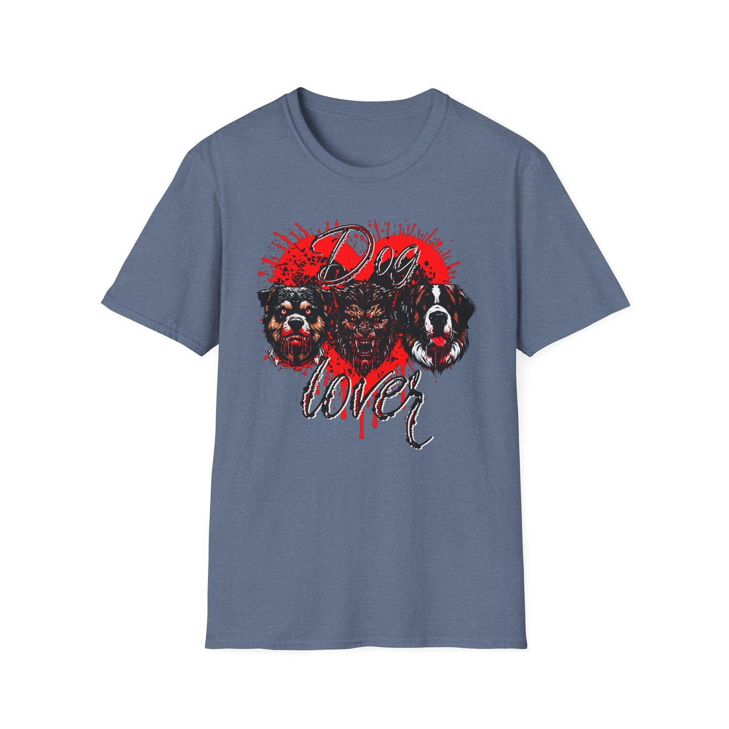 Dog Lover Hounds Of Hell Bloody heart Horror Fun Unisex Softstyle T-Shirt Animal Dark Humor Shirt