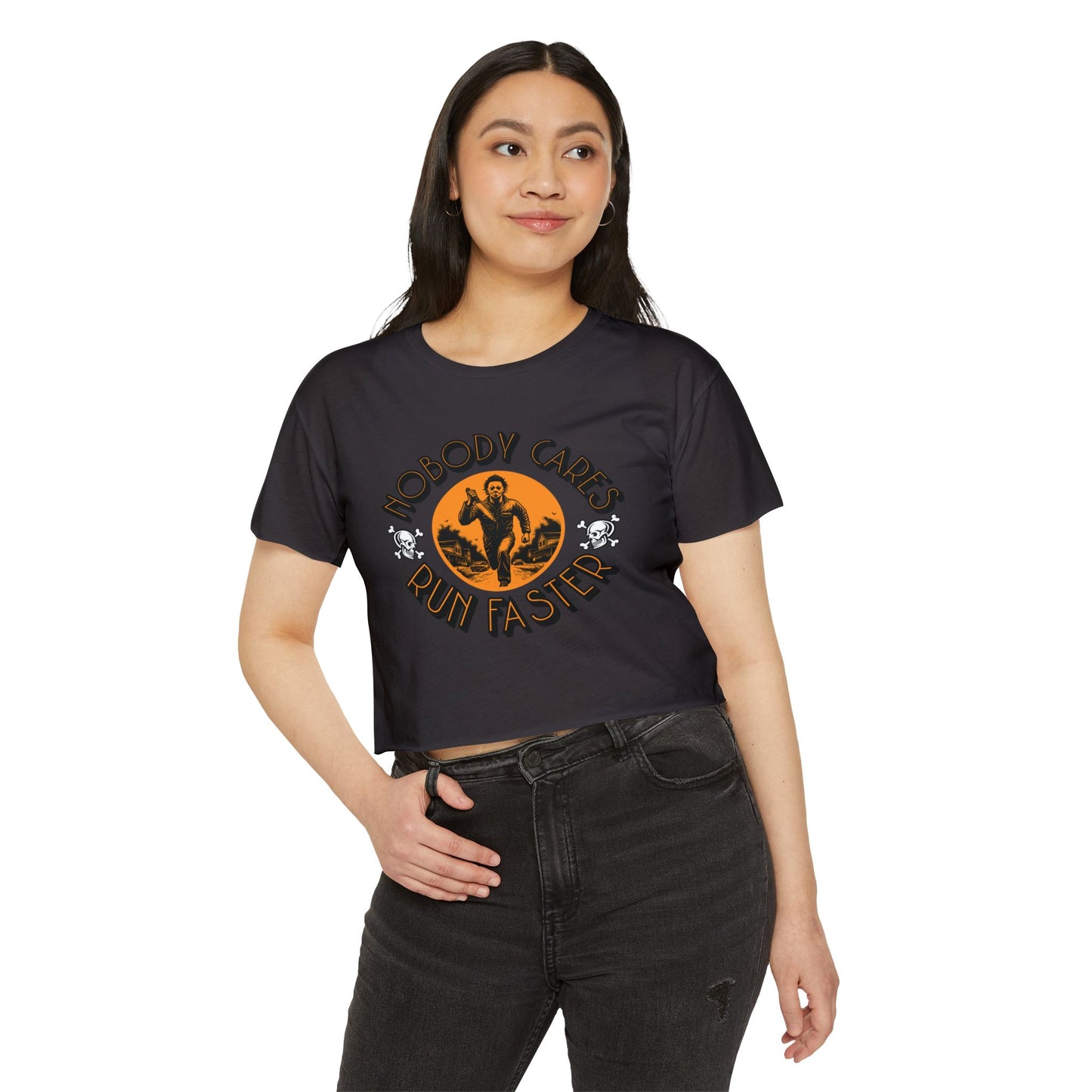 Nobody Cares Run Faster Women's Festival Crop Top