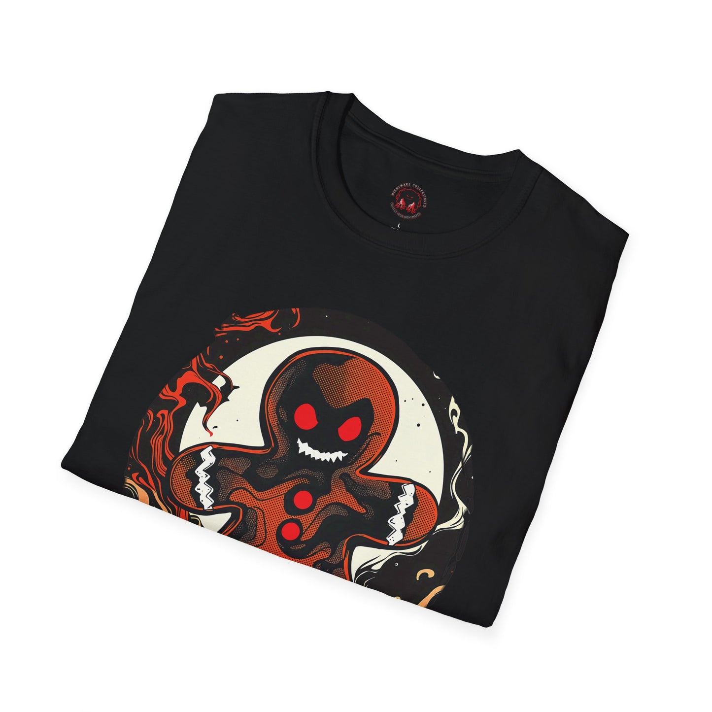Evil Gingerbread T-Shirt – Spooky Holiday Horror Cookie Design