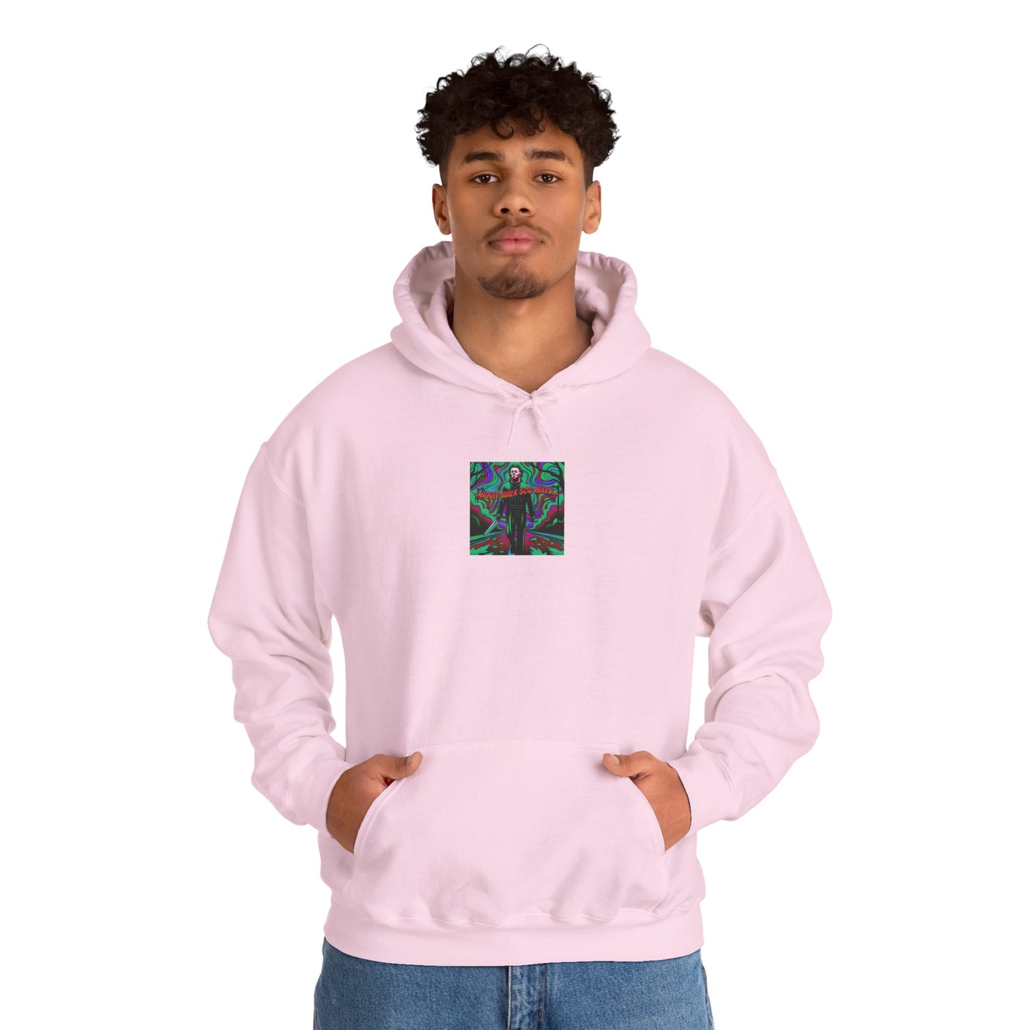 Psychedelic Road Trip Michael Hoodie – "Would Walk 500 Miles" Graphic Pullover