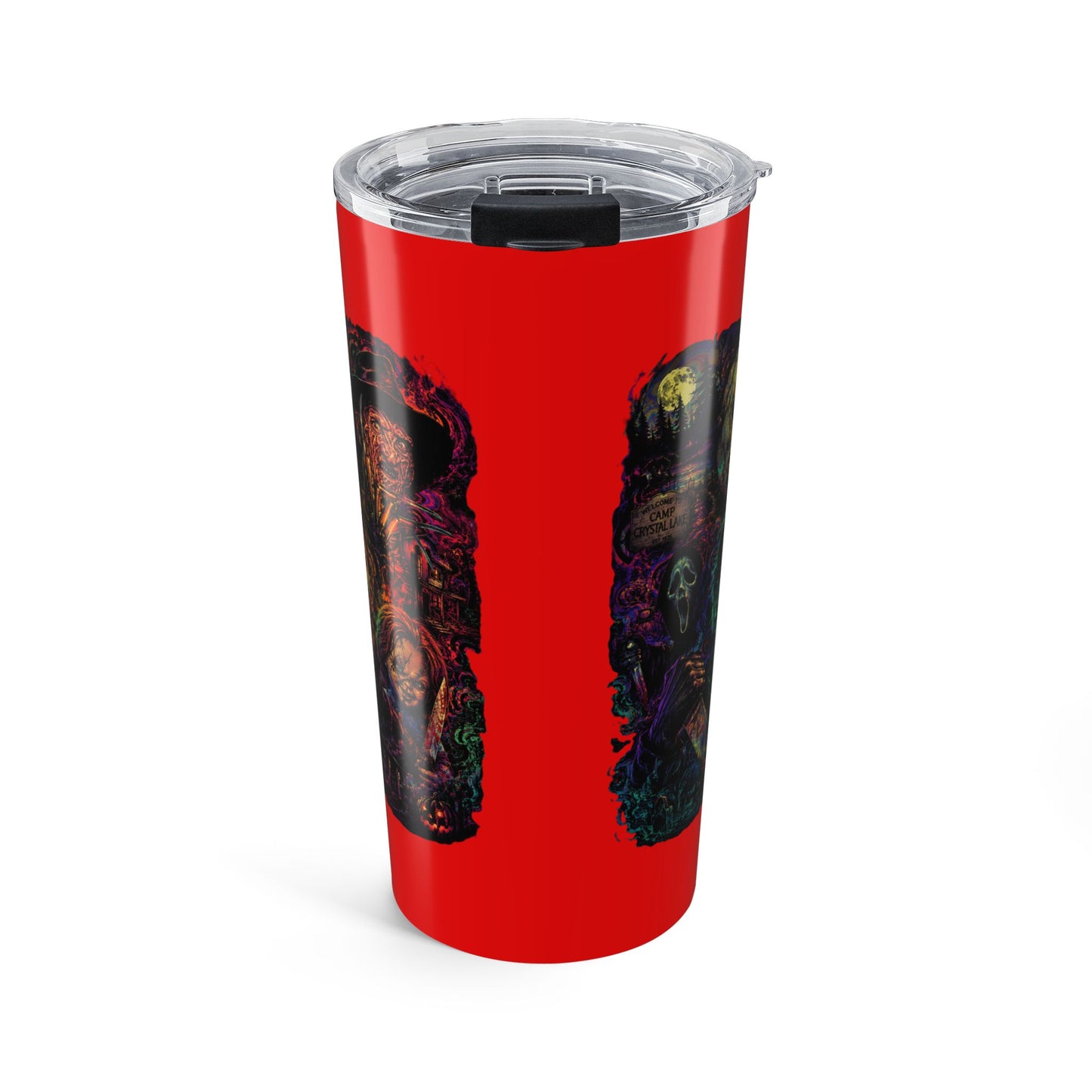 20oz Horror Icons Tumbler — Colorful Psychedelic Travel Mug