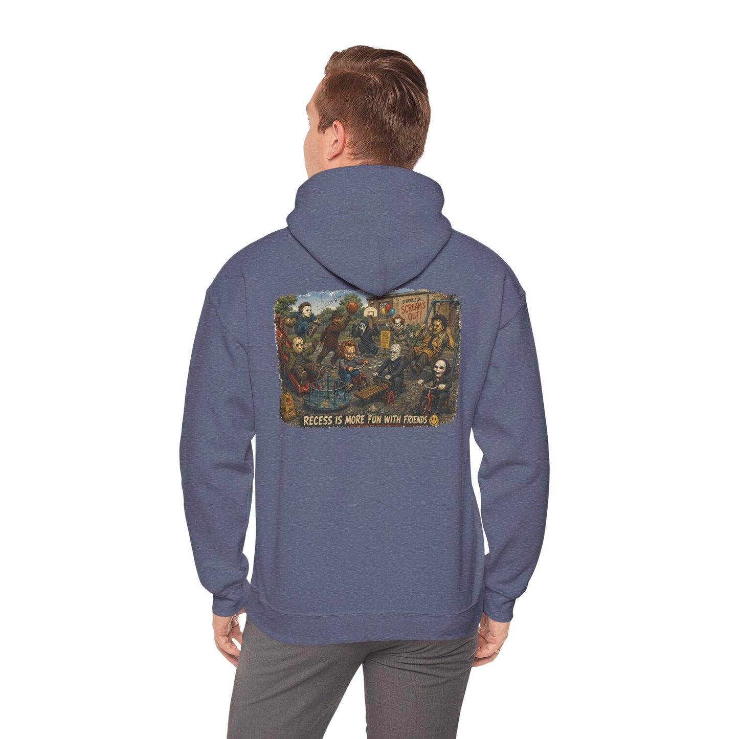 Horror Icons Illustration “Recess Is More Fun With Friends” - Hoodie