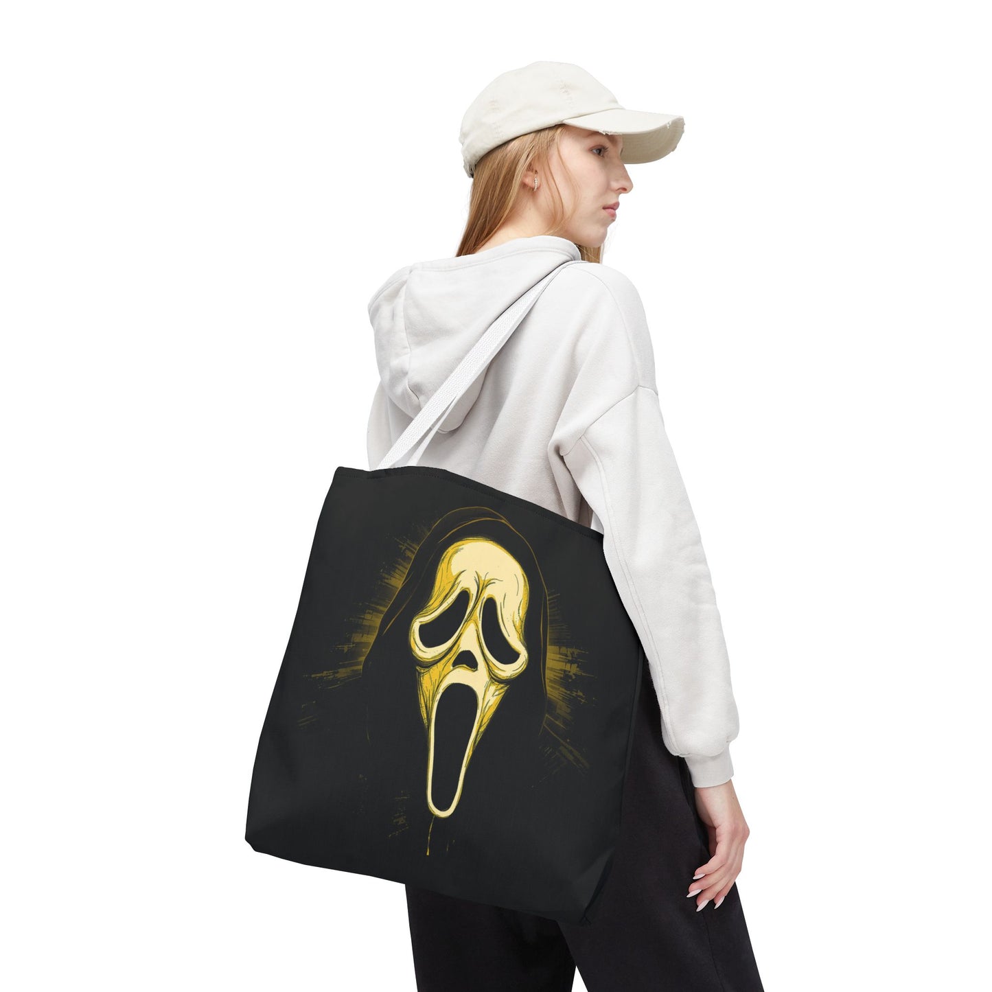 Spooky Scream Tote Bag — Ghost Face Design