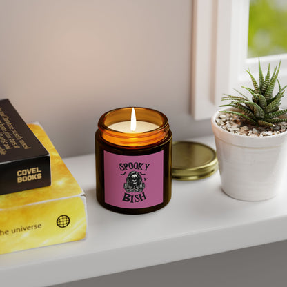 Scented Candle - Spooky Bish, Middle Finger Female Skeleton Design (4oz, 9oz)
