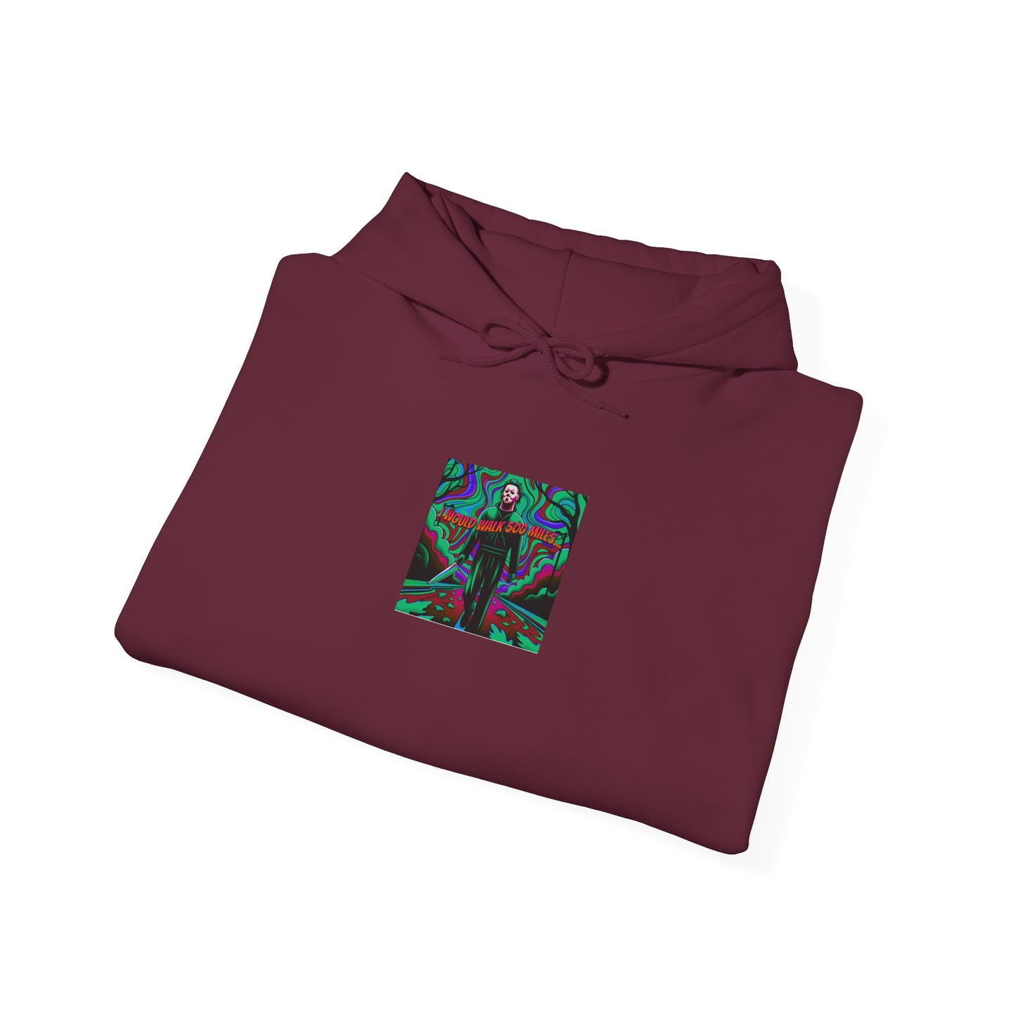 Psychedelic Road Trip Michael Hoodie – "Would Walk 500 Miles" Graphic Pullover