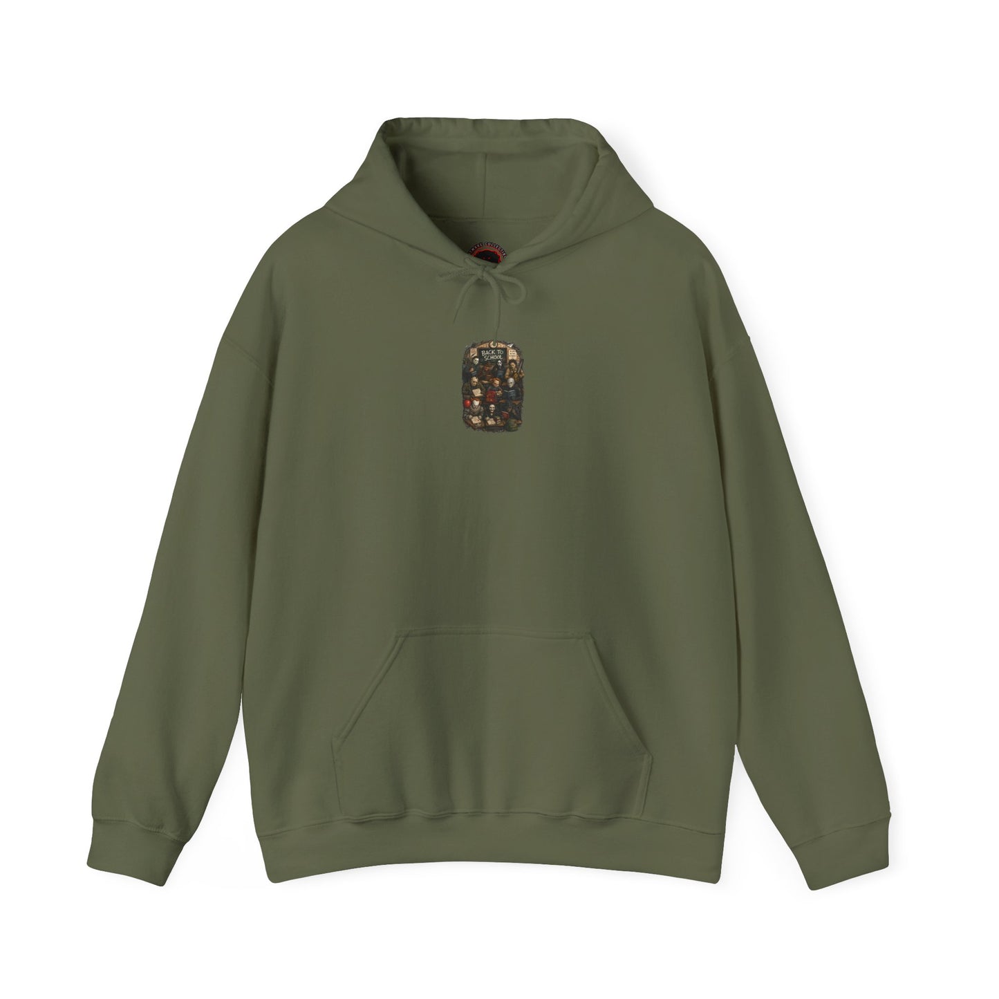 Horror Icons "Back to School" Hoodie — Vintage Movie Villains Graphic Sweatshirt