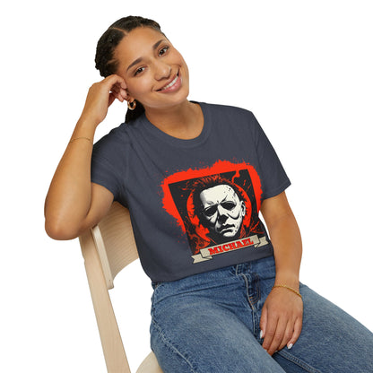 Vintage Horror Mask Portrait "Michael" Graphic T-Shirt