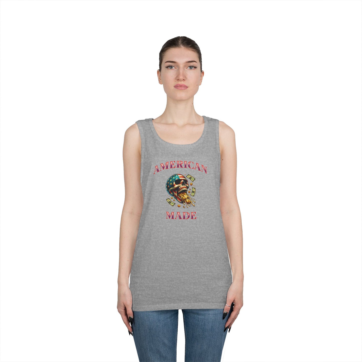 Tank Top - American Made Skull Money Design