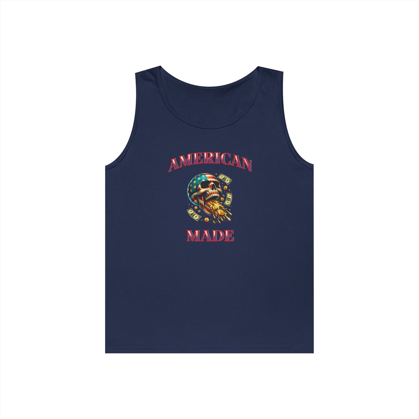 Tank Top - American Made Skull Money Design