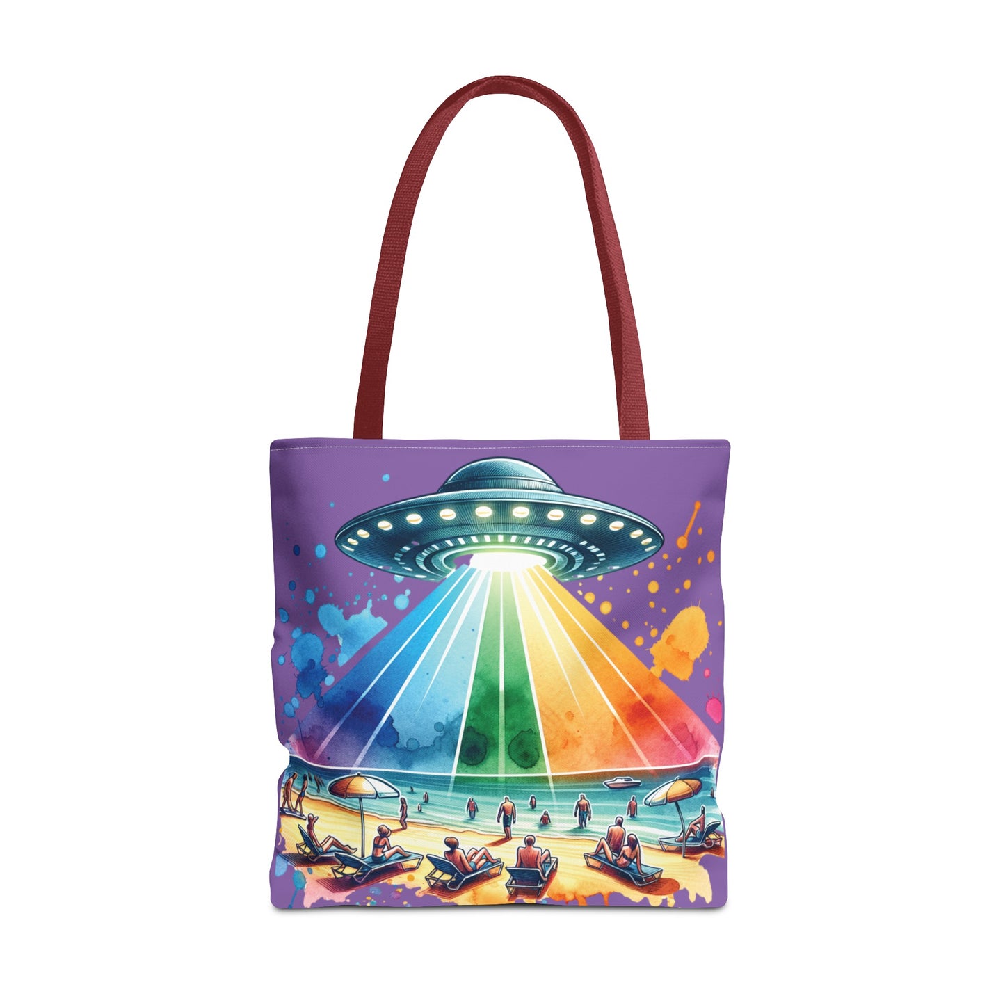 Summerween UFO Beach Day Shoulder Tote Bag (AOP) 3 Sizes