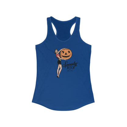 Spooky B!+ch Co EST 1692 Salem Witch Trials Womens Ideal Racerback Tank Top
