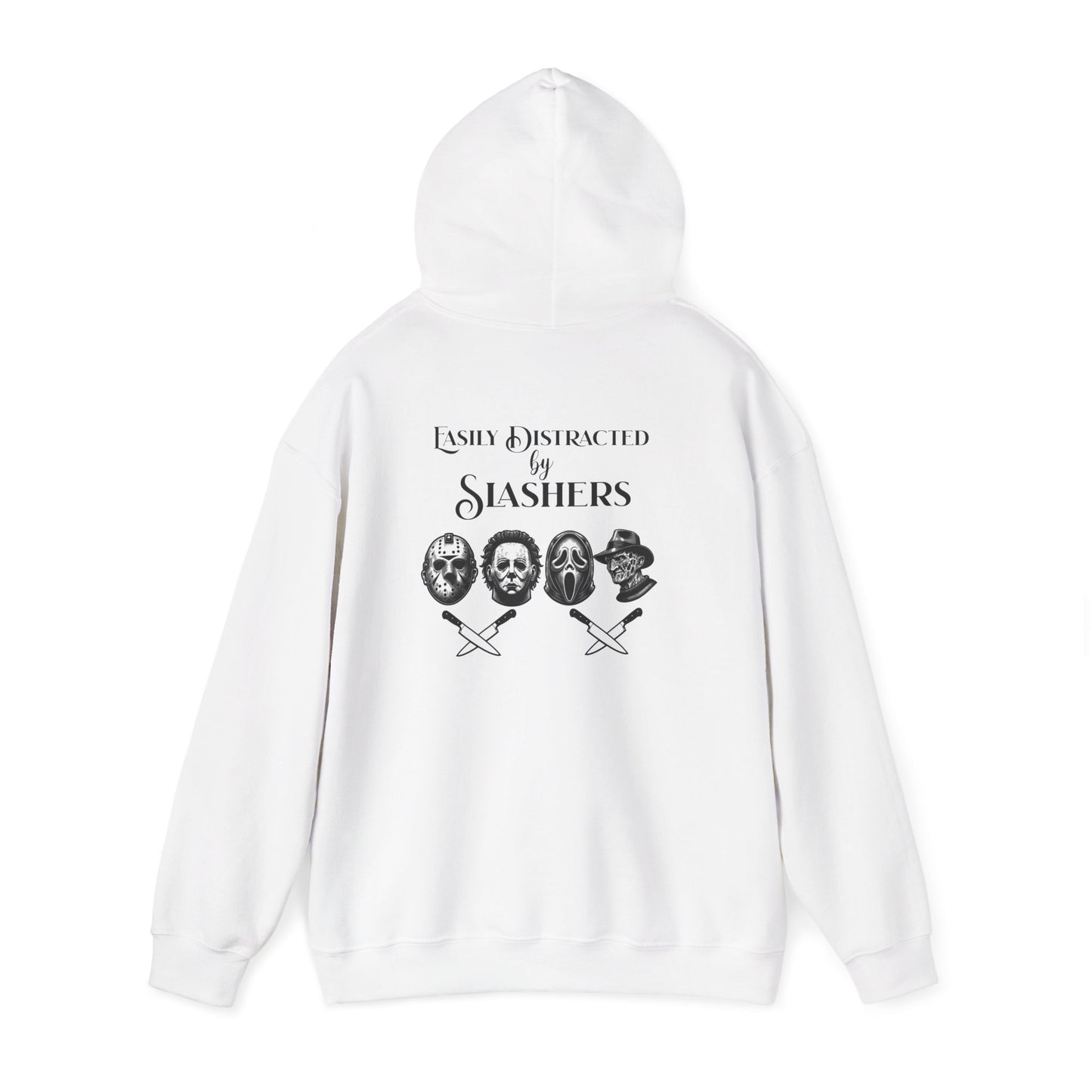 Horror Slasher Hoodie — Classic Masked Killers Graphic Sweatshirt