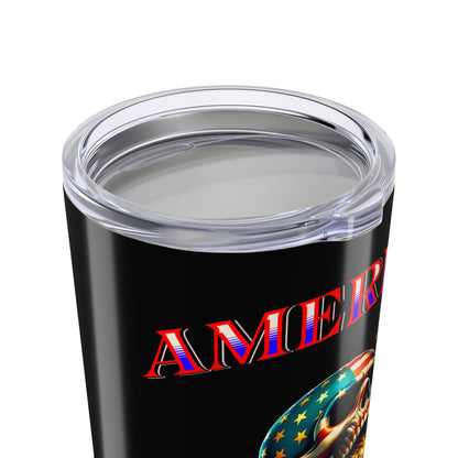 Tumbler 20oz - American Made Skull Money Flag Patriotic Drinkware