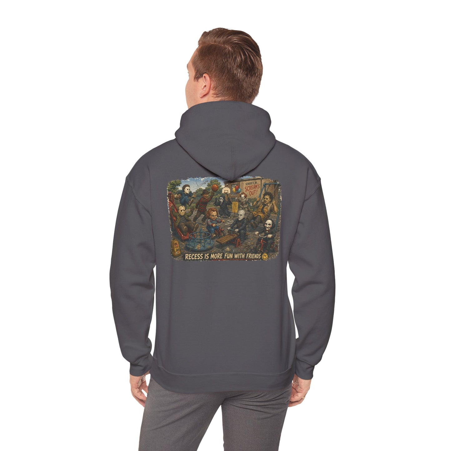 Horror Icons Illustration “Recess Is More Fun With Friends” - Hoodie