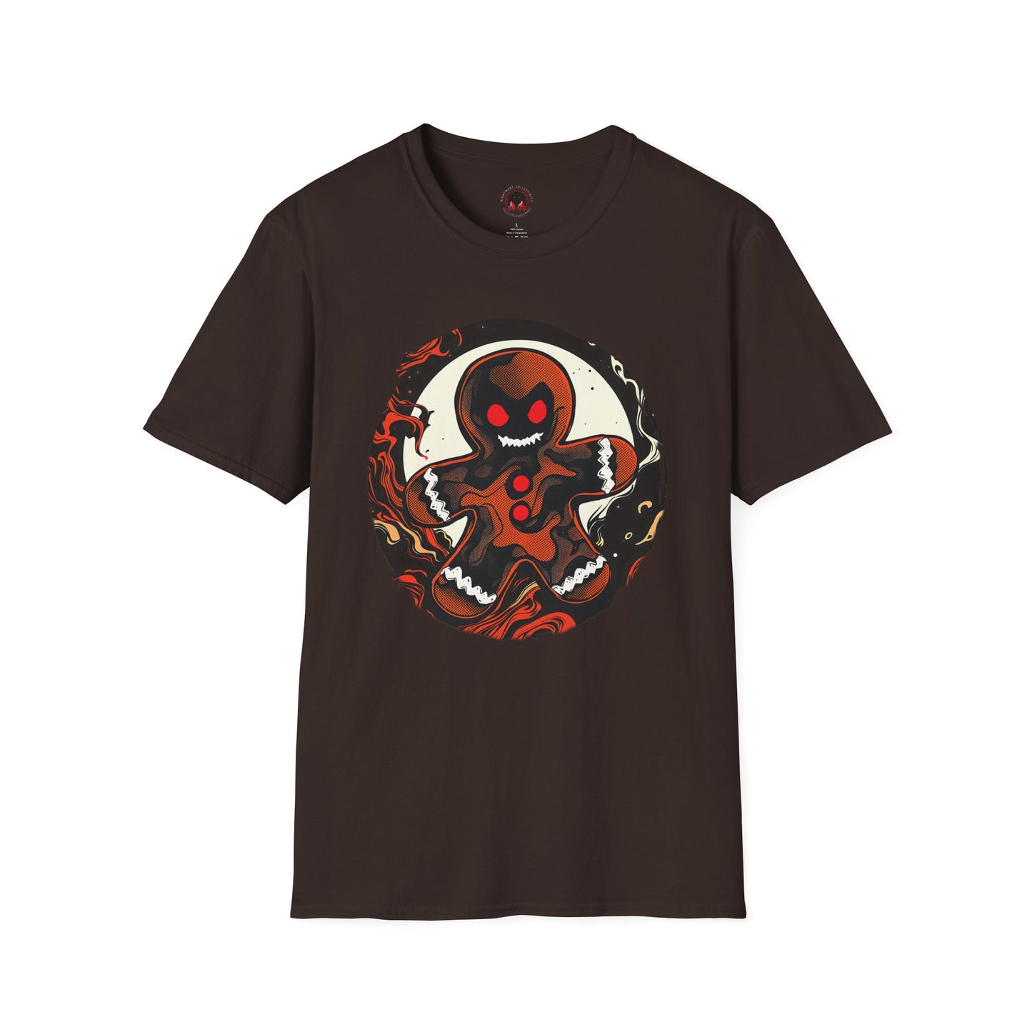 Evil Gingerbread T-Shirt – Spooky Holiday Horror Cookie Design