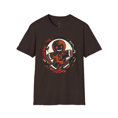 Evil Gingerbread T-Shirt – Spooky Holiday Horror Cookie Design
