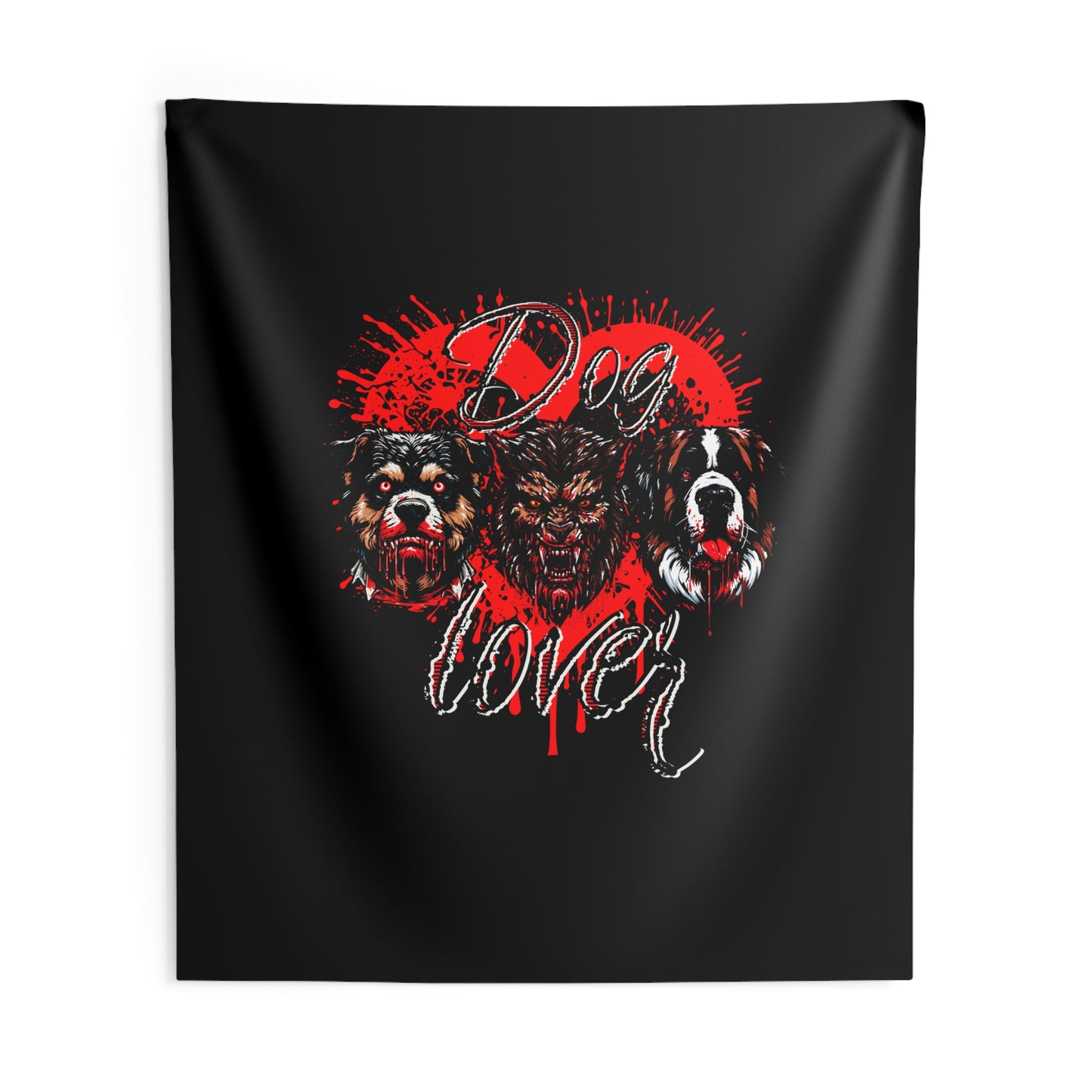 Dog Lover Art Bloody Hounds Of Hell Werewolf Indoor Wall Hanging Horror Tapestry