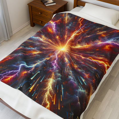 Plush Blanket - Lightning Thunderstorm Positive Energy