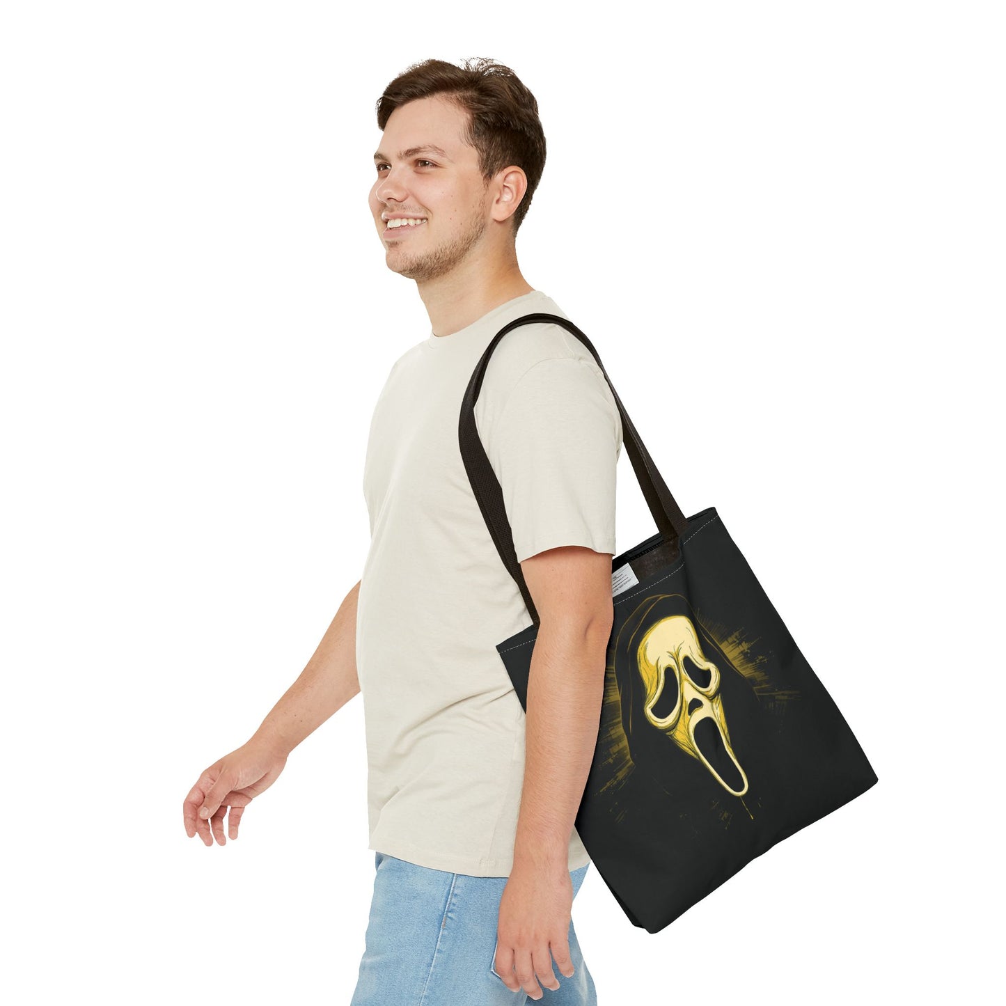 Spooky Scream Tote Bag — Ghost Face Design